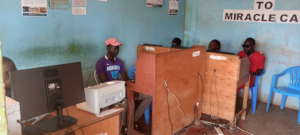 STUDENTS UNDER TAKING ICT EXAM