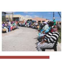 Recipients queuing for their buckets