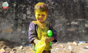 Spreading Holi Joy Among Slum Children
