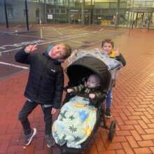 Teddy with brothers Billy and Freddie