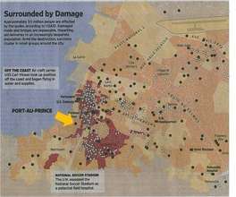 Affected areas of Port-au-Prince