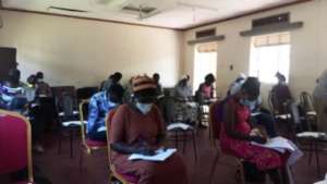 Training health workers in Adjumani