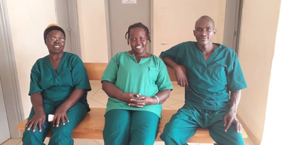 Vicky in Adjumani and her COVID-19 team
