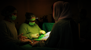 During a C-Section surgery