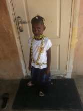 Orphan Binta celebrating commonwealth day