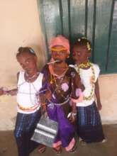 Binta and school friends on commonwealth day