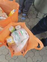 Some food donations to a vulnerable family