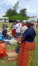 Parents of our children receiving food donations