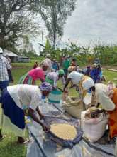 Parents Recieving Food donations
