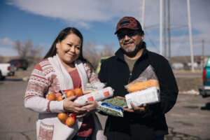Clients receiving food