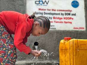 a girl enjoying clean water