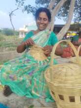Various bamboo baskets are made