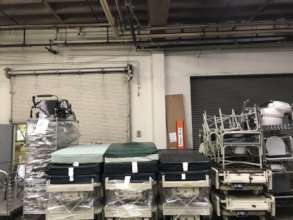 Equipment being prepared for shipment