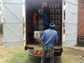 Delivery Van Loading the clean cookstoves