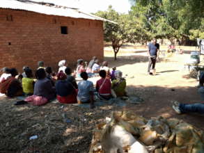 Conducting community Training in a Village