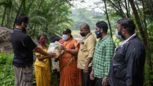 Food kit dstribution at the tribal area.