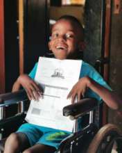 Nkosi smiles at the news of starting a new school