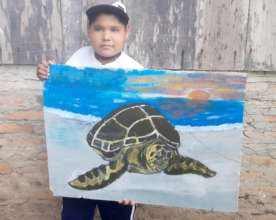 Sea Turtle, a winning artwork in Nicaragua