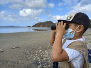 Junior Ranger observing birds