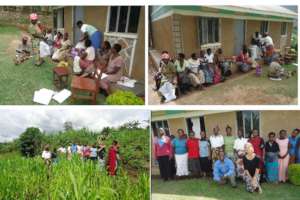 Photos showing different activities of the women