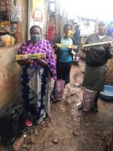 Parents shop using their weekly food vouchers