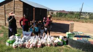 A pre-school of 63 children each get a food hamper