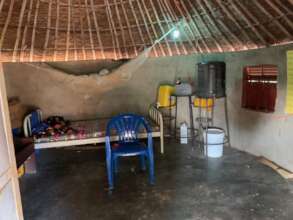 Solar light inside the maternity hut - Sept 2022