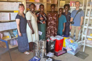 Volunteers bring maternity supplies to clinic