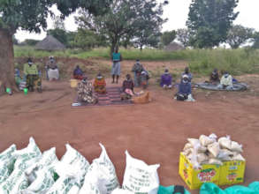 Older Agwata Women Receiving Food & Supplies