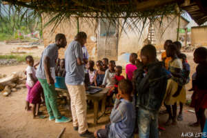 Introducing ICT to the children of Akraman village