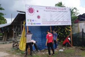 YUM's Kalimantan Covid 19 advisory banner