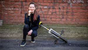 Lusya learnt to ride a unicycle