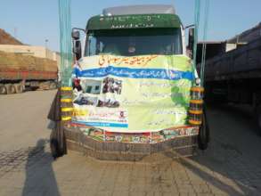 Truck Carrying Relief Goods for Afghanistan