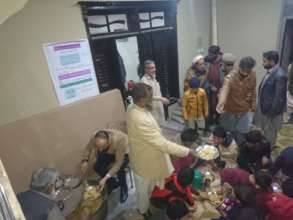 Children eating the Food
