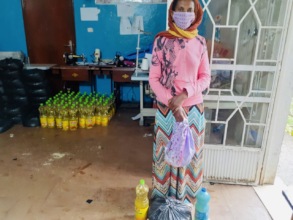 A menstrual kit is included for this caregiver