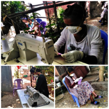 Students Sewing PPE
