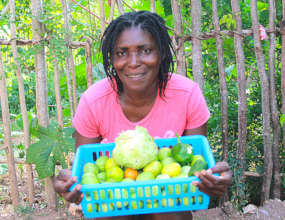 Thanks to you 220 families received garden kits.
