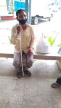 Person with Blindness with Ration kit