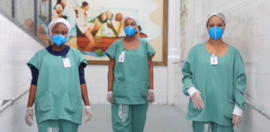 Health professionals wearing Protective Equipments