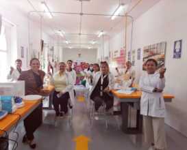 Teachers at biotechnology training