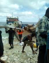 arrival of building materials