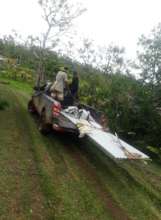 transport of the corrugated iron to the village