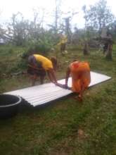 cleaning of the corrugated iron