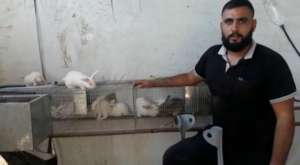 Mahmud & his rabbit barn in Jabalya Refugee Camp