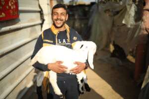 Ahmed with his new goat!