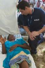Dr. Garzon consults with a patient.
