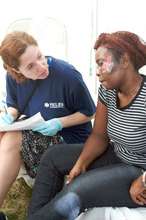 Dr. Orna Hananel treats a patient in RI's medical