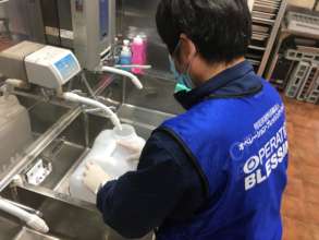 Filling up with chlorine produced by electrolysis
