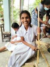 Making Vesak lanterns