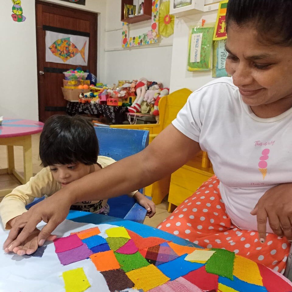 Teacher Priyanka - school room at the Infants Home